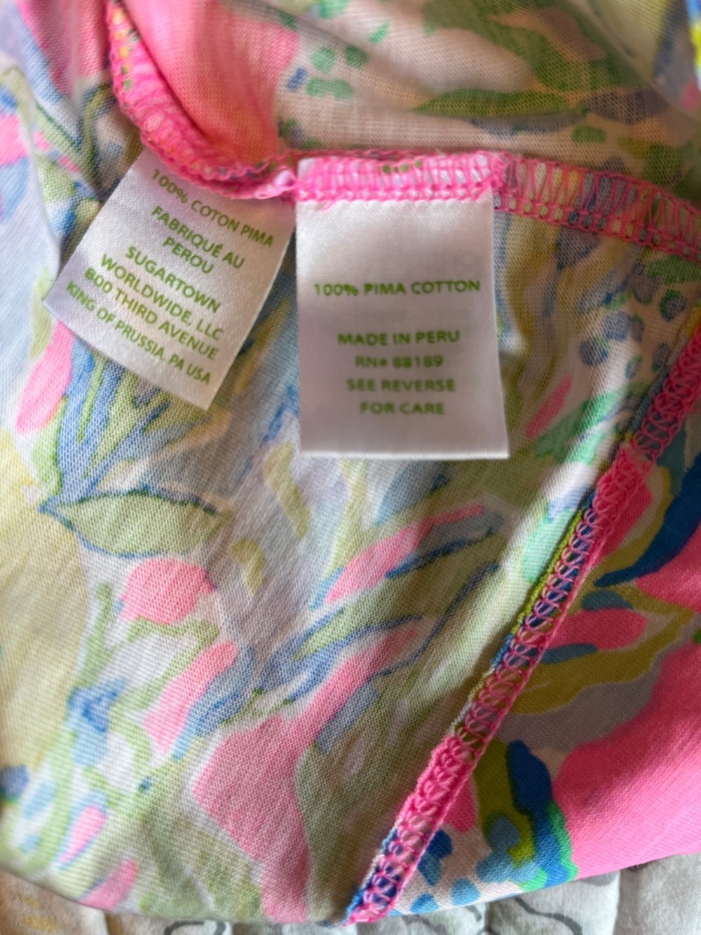 Lilly Pulitzer Small Declan Dress Squeeze The Day Pink Floral Puma Cotton - Picture 6 of 8